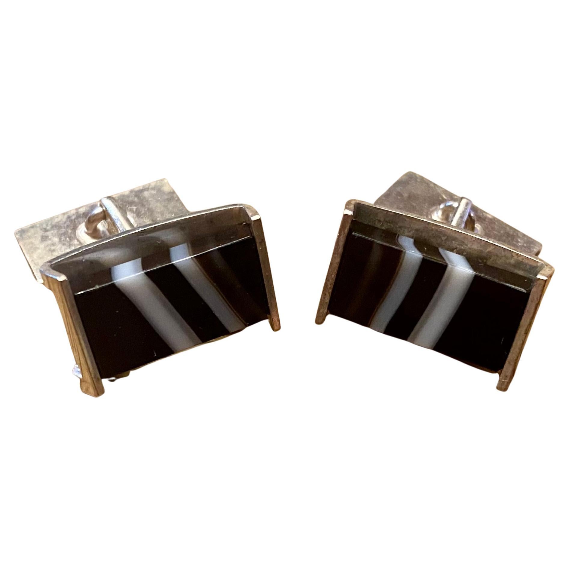 Silver Cufflinks by Elis Kauppi for Kupittaan Kulta, Finland, 1964 For Sale