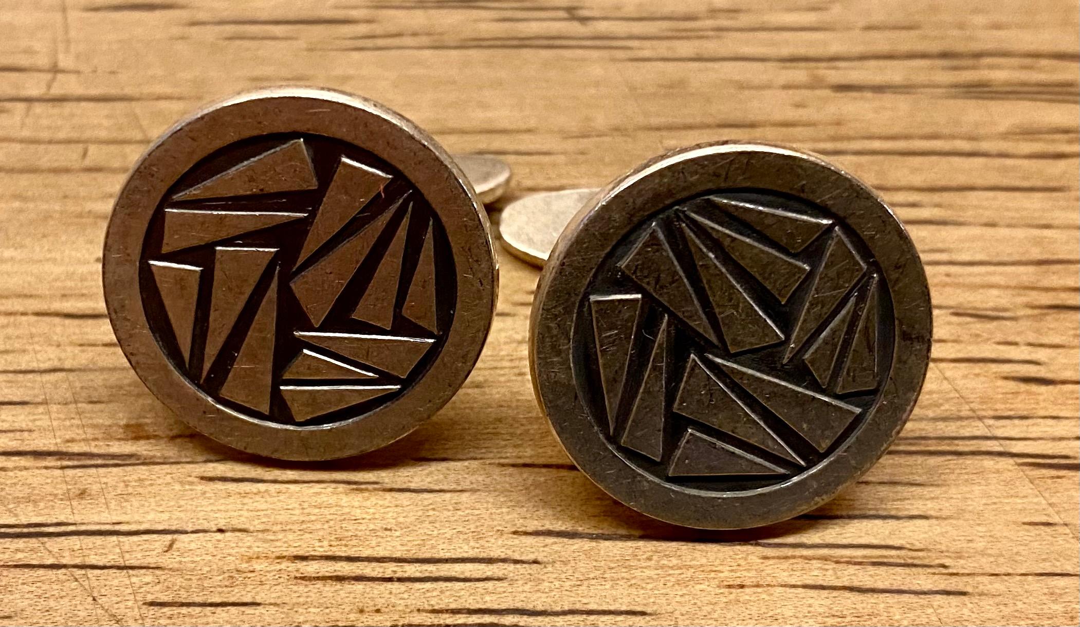 Silver Cufflinks by Elis Kauppi for Kupittaan Kulta, Finland
Made in Finland 1964