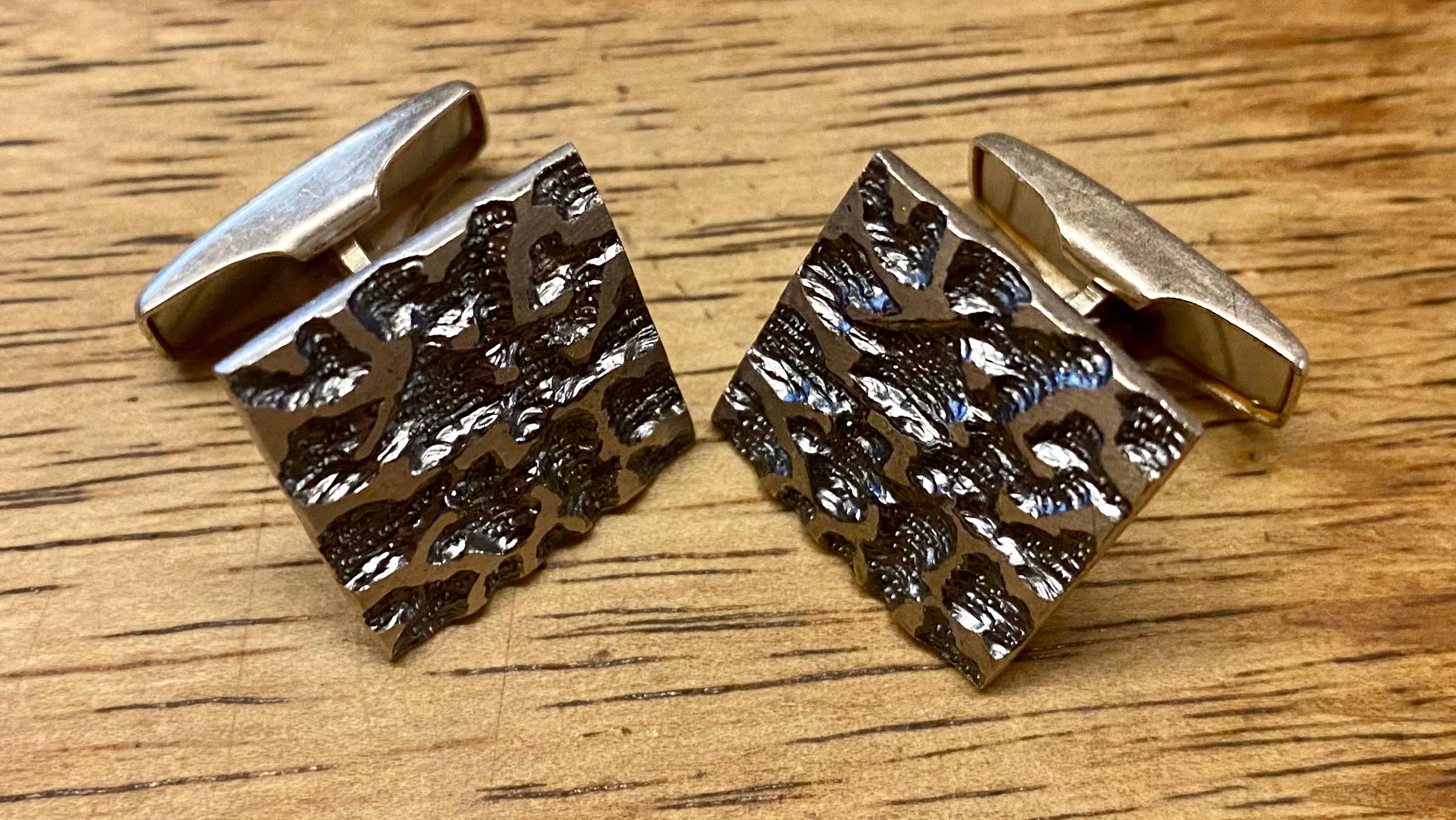 Modern Silver Cufflinks Turku Finland, 1970 For Sale