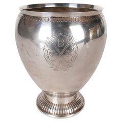 Silver Cup of the Russian House of Bolin with Decoration of Shield with Letterin