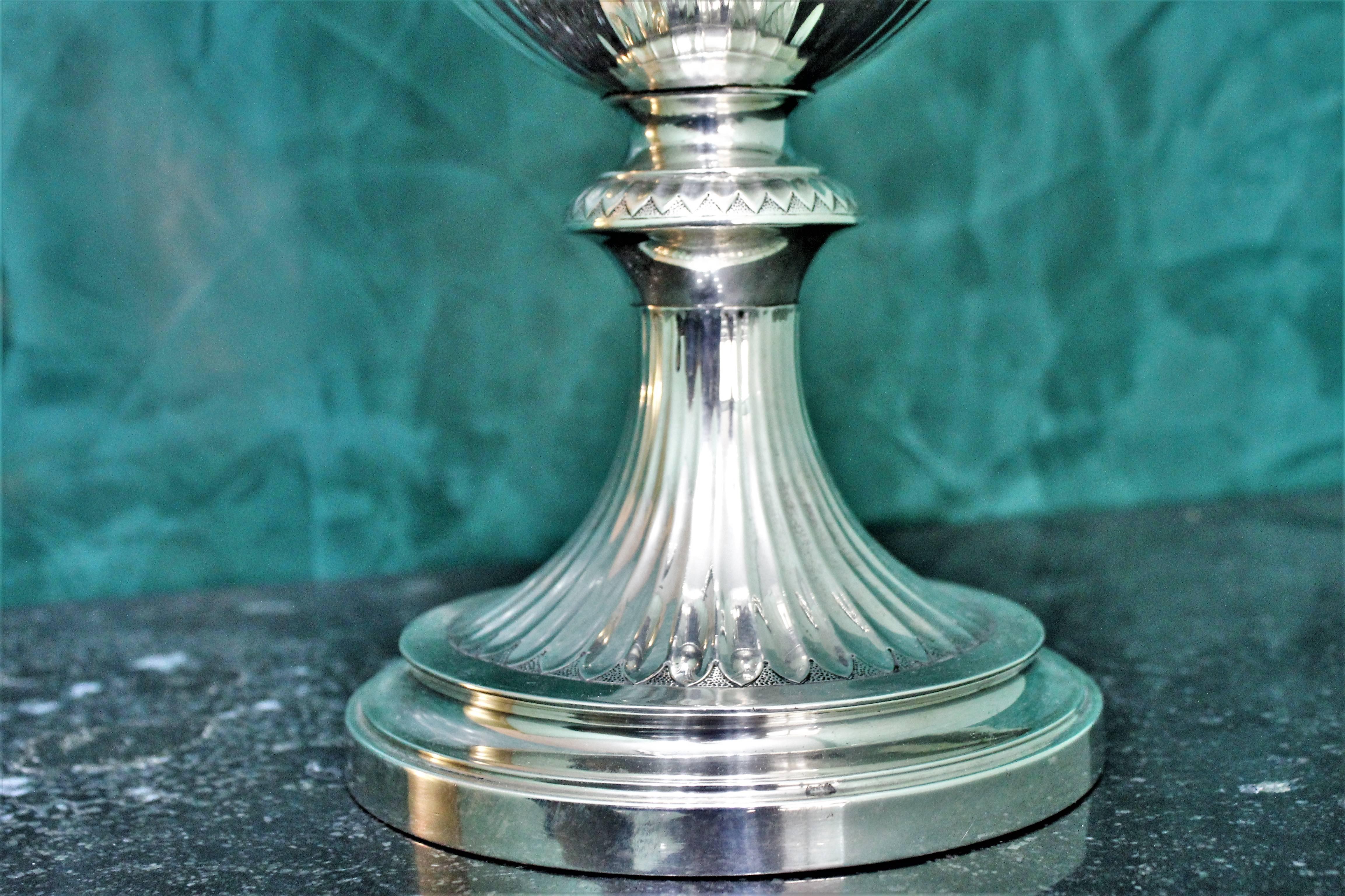 Silver Cup/Trophy, Three Handles and Lion Sculpture, London, 1897 In Excellent Condition In Florence, IT