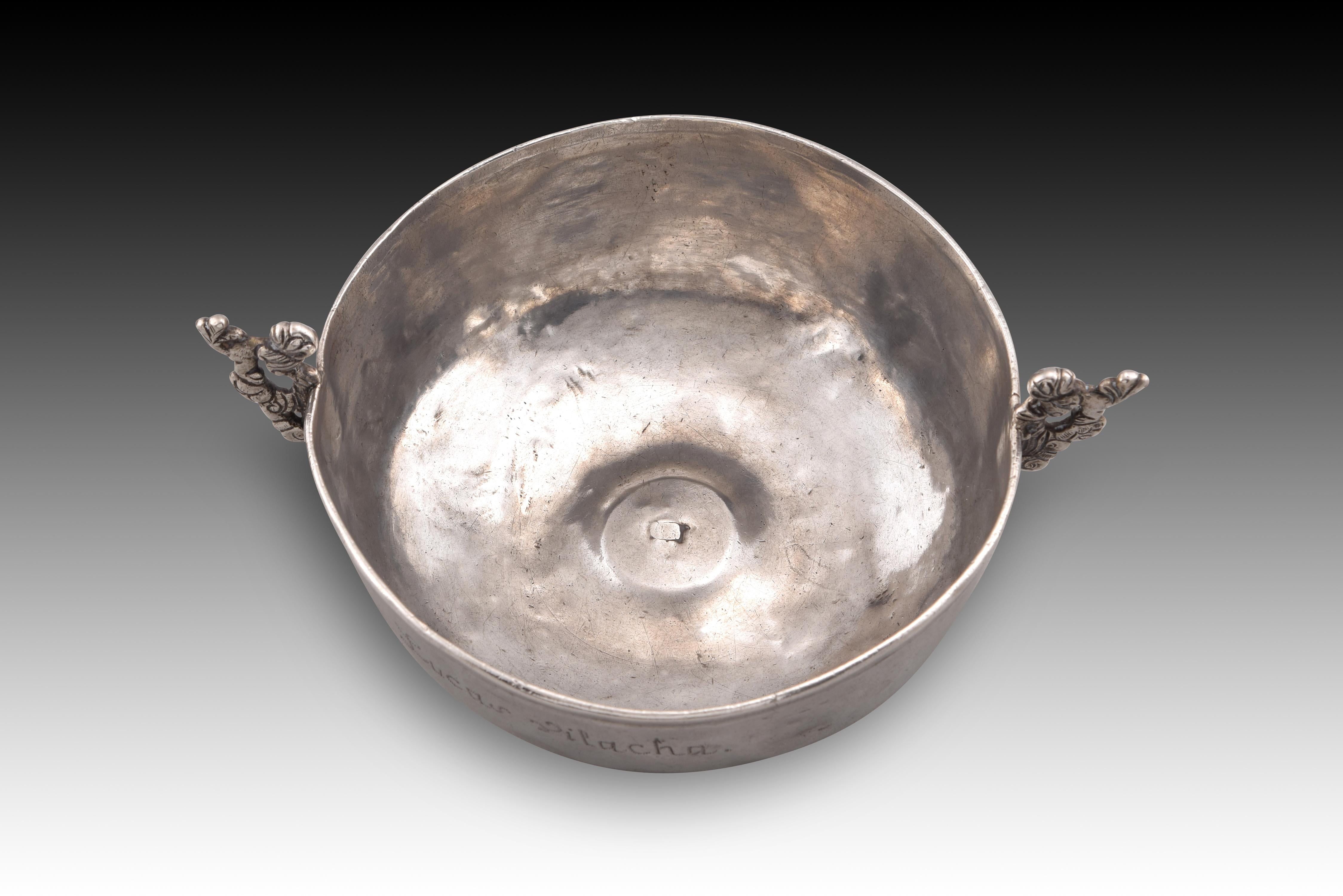 Silver Cup with Property Inscription. Possibly Spanish American, 18th Century For Sale 1