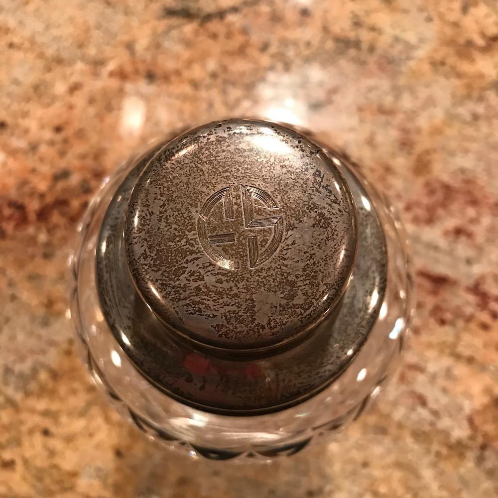 Silver Cut Glass Cocktail Shaker 4