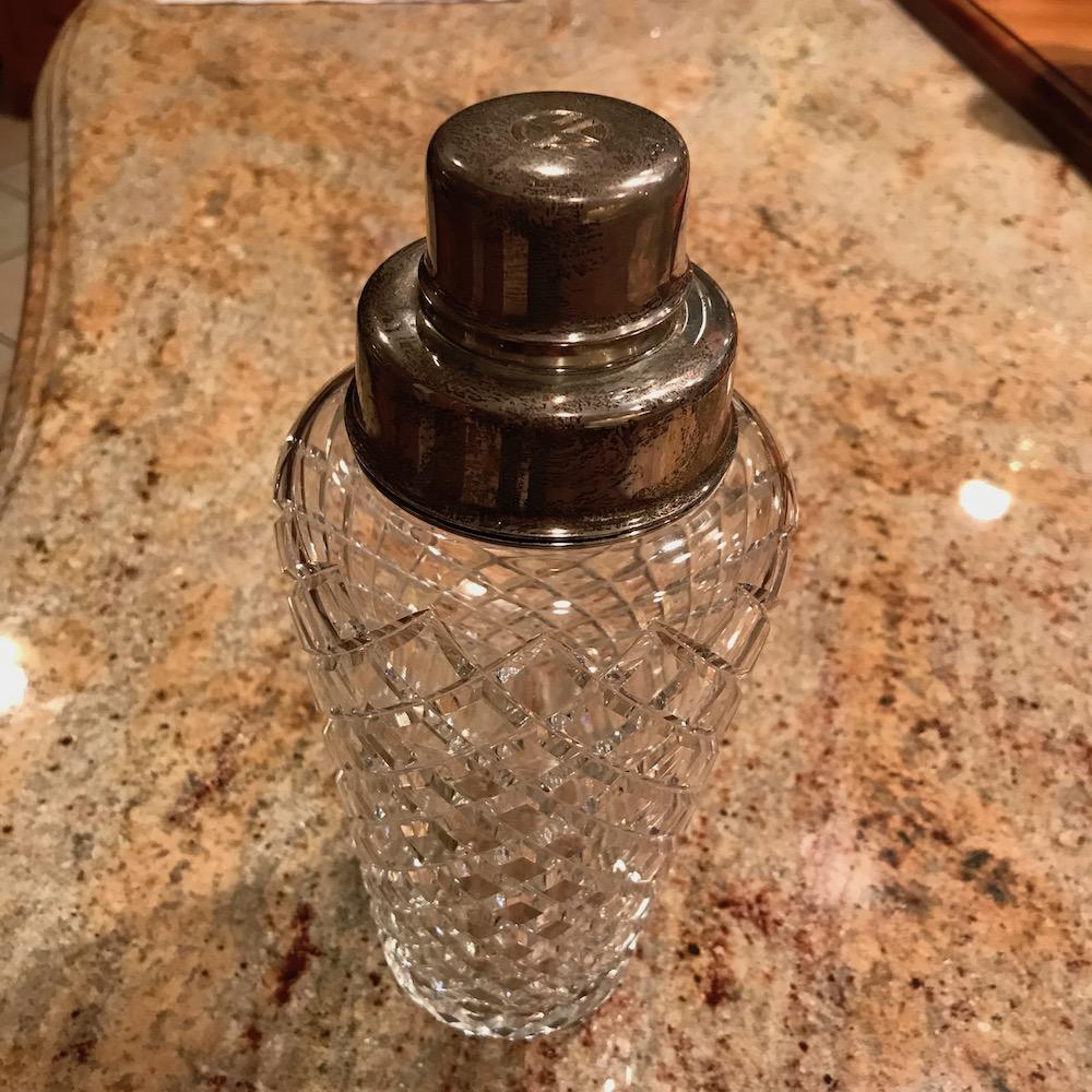 Silver Cut Glass Cocktail Shaker 5