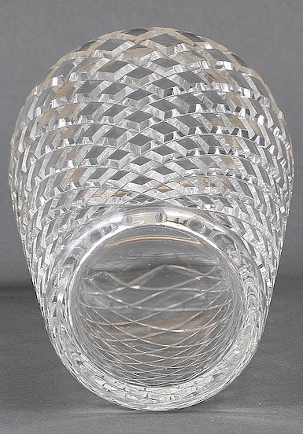 American Silver Cut Glass Cocktail Shaker