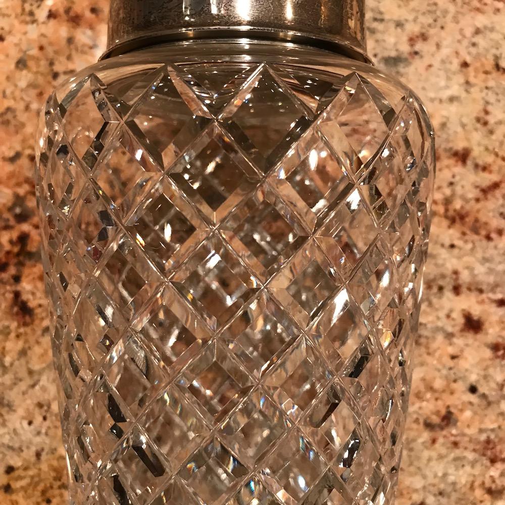 Silver Cut Glass Cocktail Shaker 1