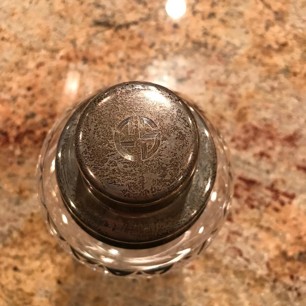 Silver Cut Glass Cocktail Shaker 3