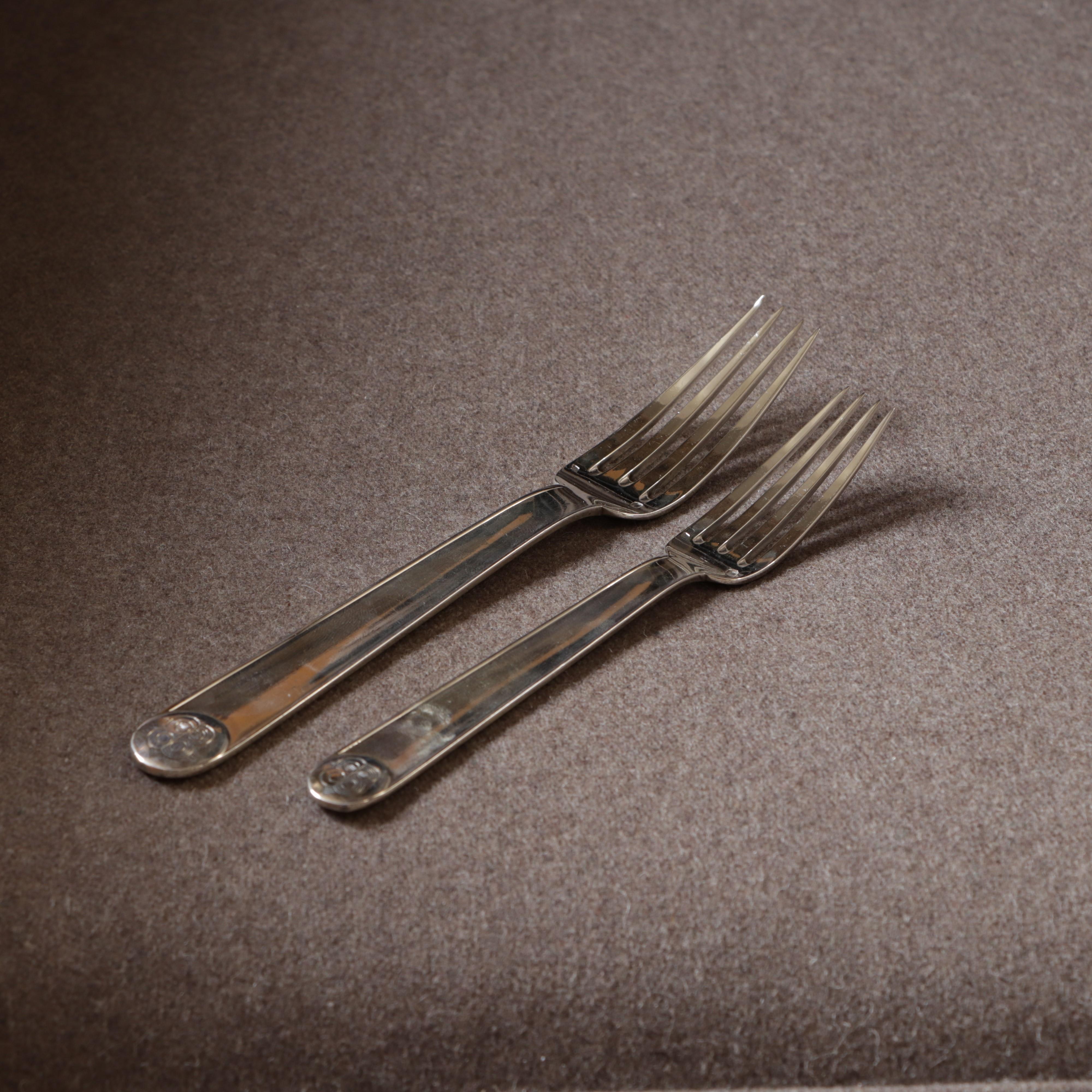 French Silver Cutlery, Normandy Model, Jean E. Puiforcat
