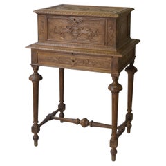 Silver cutlery set with carved wooden box (silversmith A.Cesa S.C., early 20th c