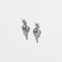 Silver Dangling Earrings by Lars Arby, 1980s