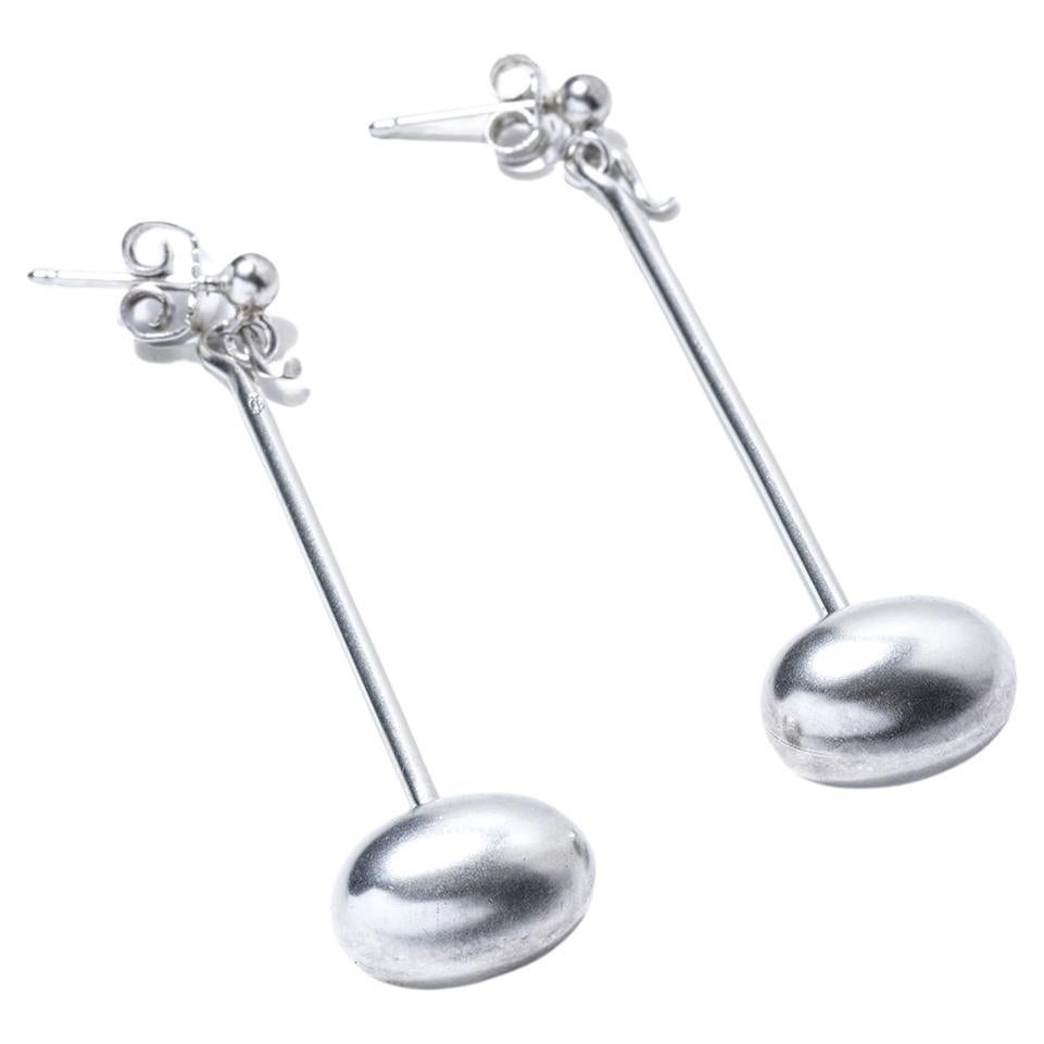 Silver Dangling Earrings by Vivianna Torun Bülow-Hübe For Sale