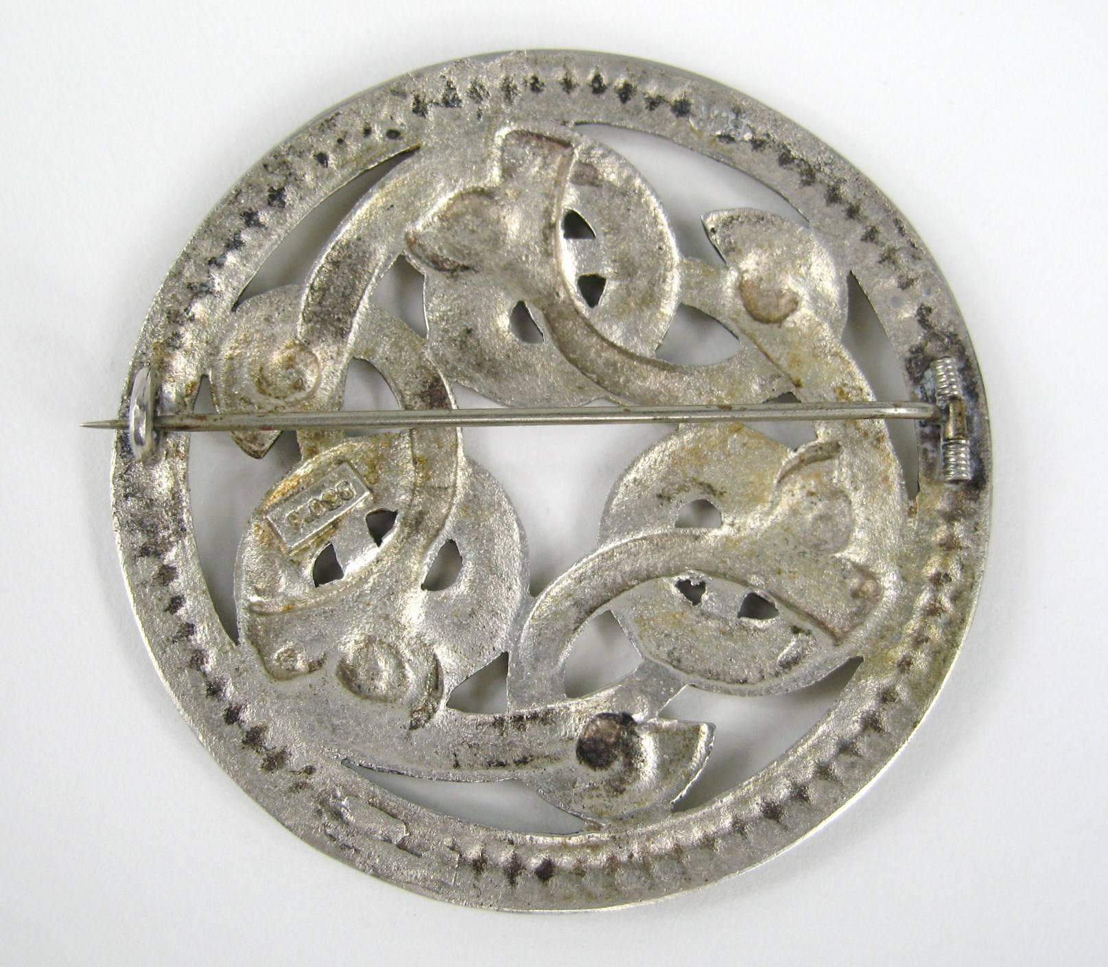 modern silver brooches