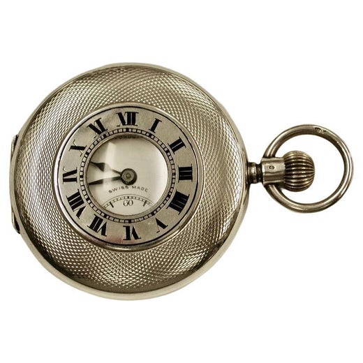 Silver Demi-Hunter Pocket Watch,Dated 1919,J W Benson,London