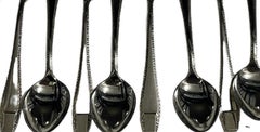 Silver - Dessert cutlery set - 19th century