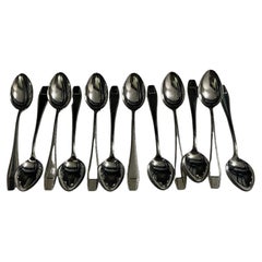 Silver - Dessert cutlery set - 19th century