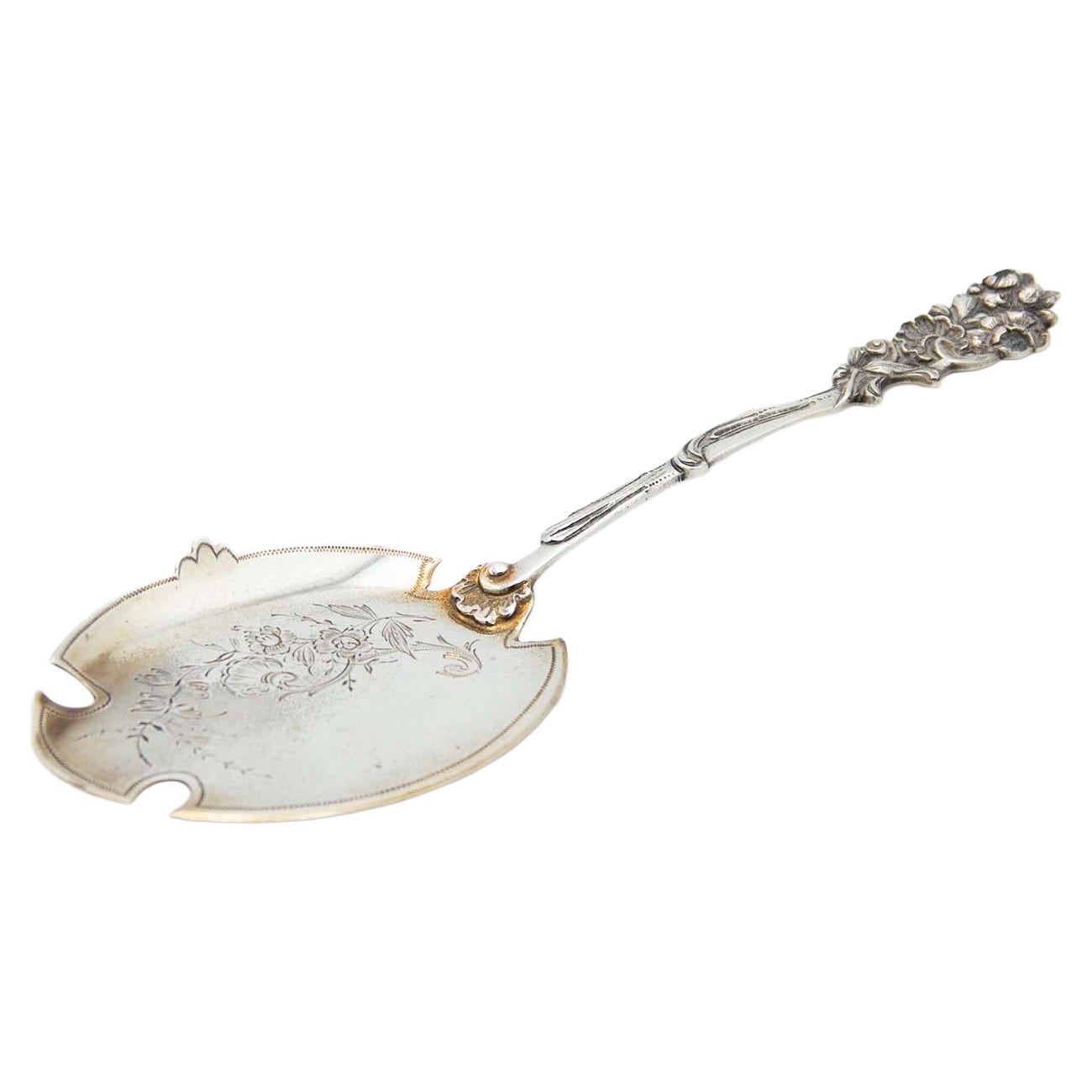 Silver dessert serving spatula