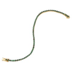 925 Sterling Silver 2.90cts Tsavorite Bangle