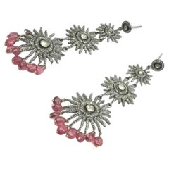 925 sterling Silver Diamond Earrings