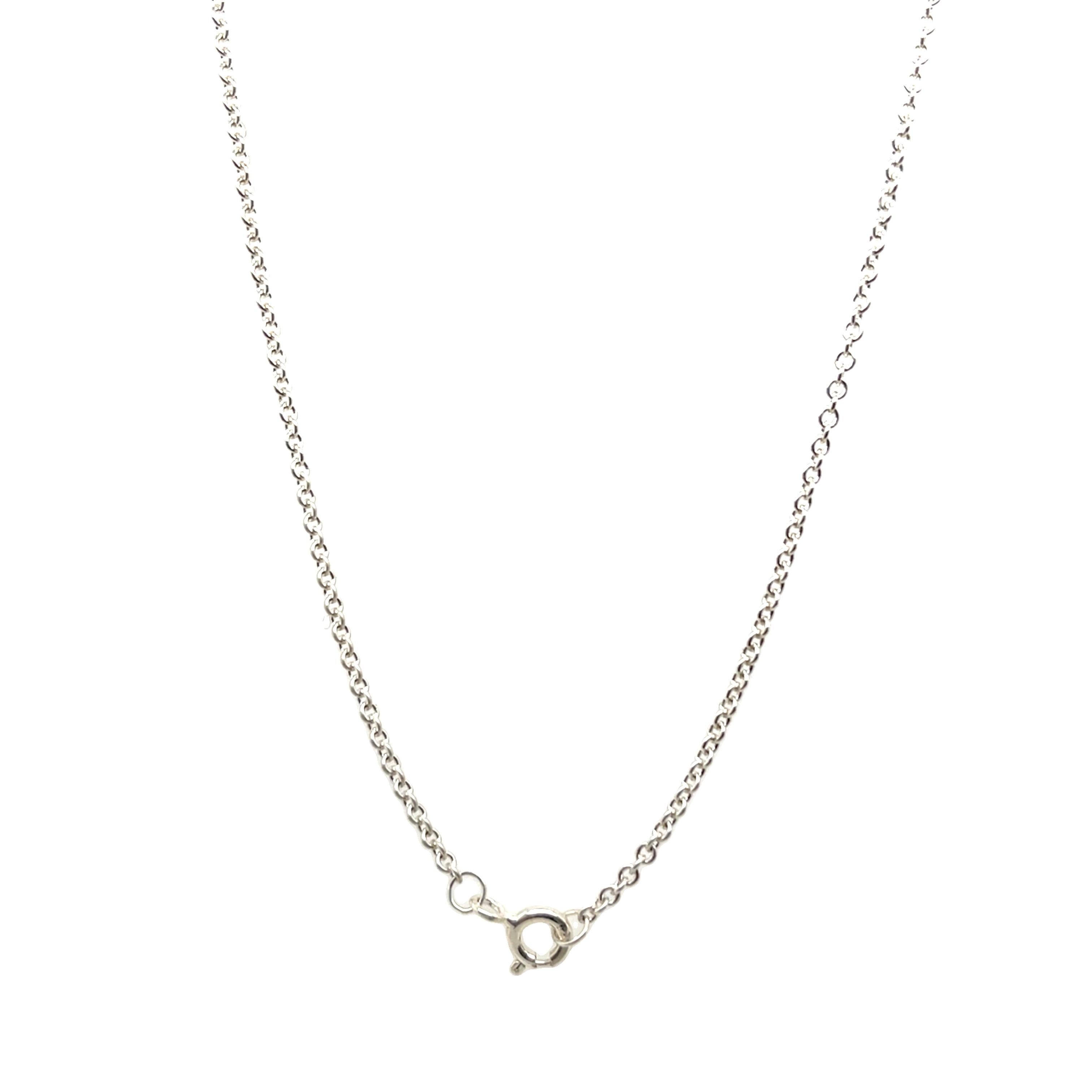 Taille ronde Pendentif en argent serti de 0,50 ct de diamants en vente