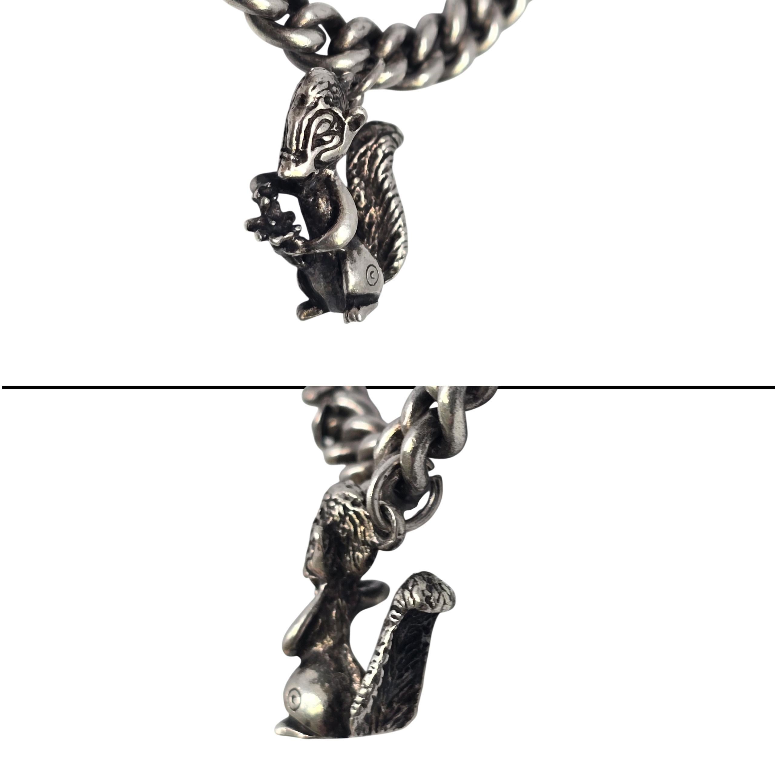 Silber Disney Charm Armband Jimney Cricket Skunk Donald Duck Figaro Katze #22550 Damen im Angebot