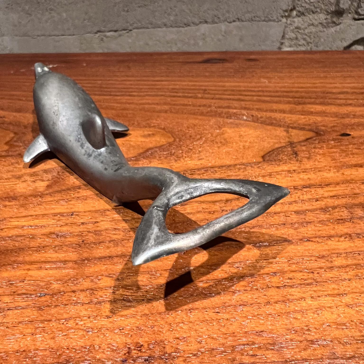  Silver Dolphin Bottle Opener Midcentury Mad Barware For Sale 3