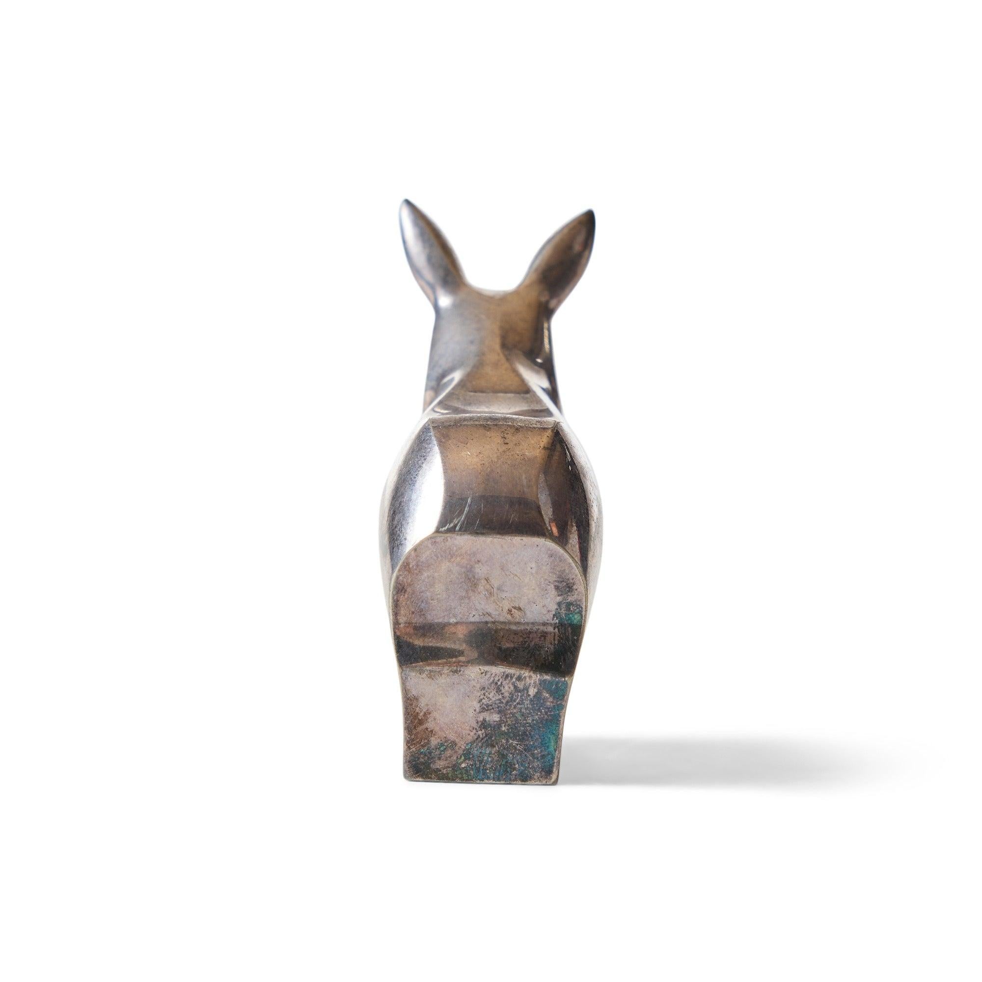 Japanese Silver Donkey Figurine by Gunnar Cyren for Dansk Designs, 1970's For Sale