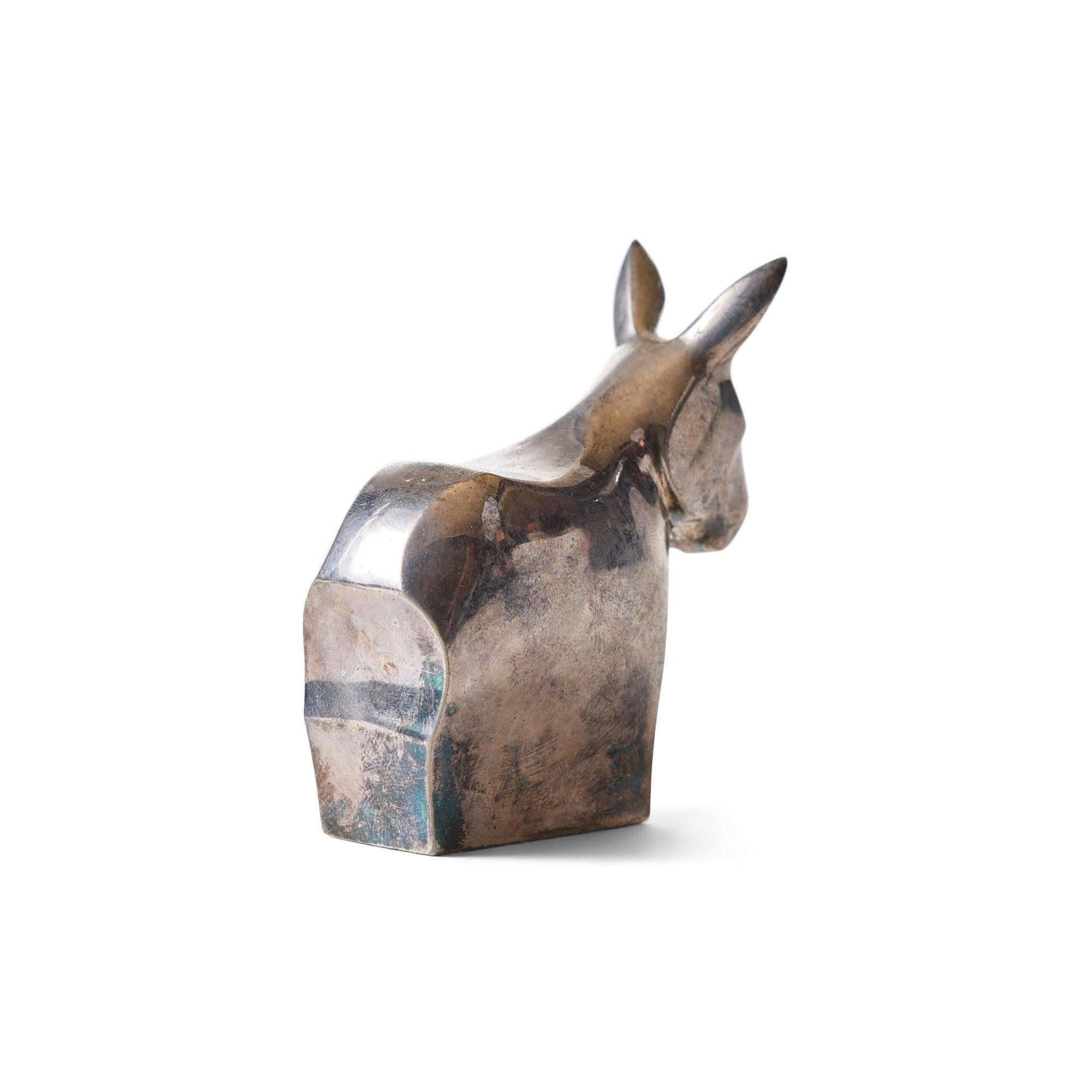 Silver Donkey Figurine by Gunnar Cyren for Dansk Designs, 1970's In Good Condition For Sale In Sagaponack, NY