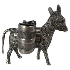 Silver Donkey toothpick holder YEAR uknown
