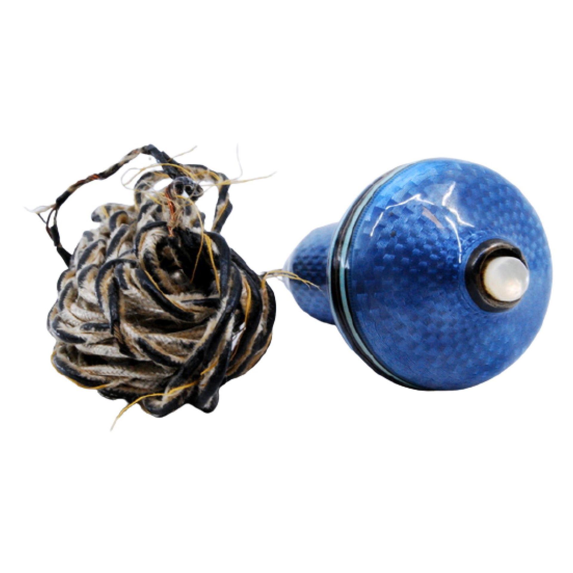 Silver door bell with guilloché, blue enamel, Fabergé style en vente