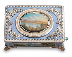 Silver Double Singing Bird Box