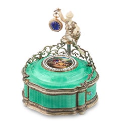 Silver Double Singing Bird Box