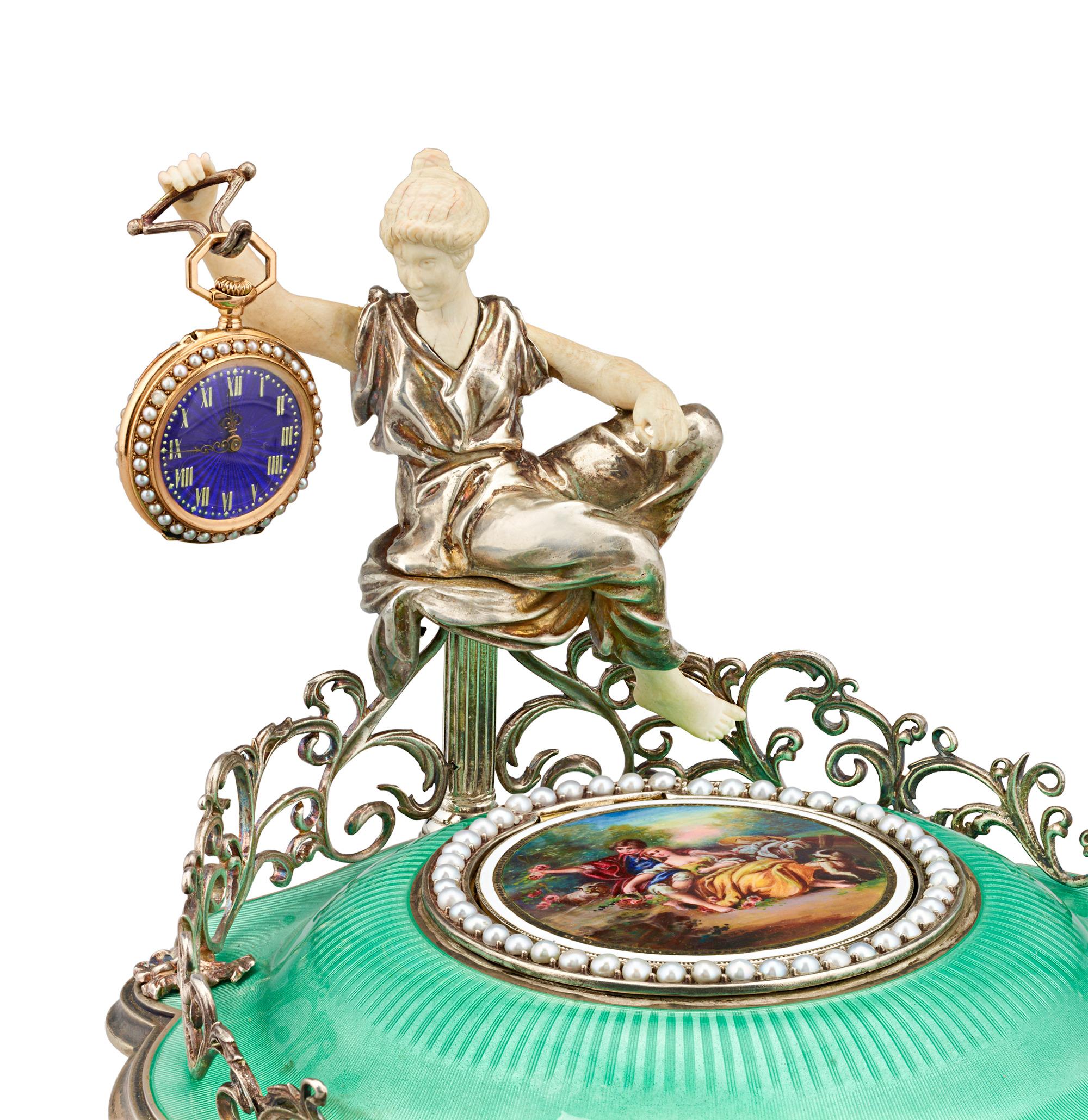 Empire Silver Double Singing Bird Box
