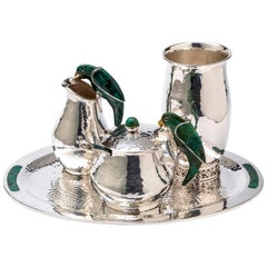 Vintage Silver Drink Service Set by Emilia Castillo