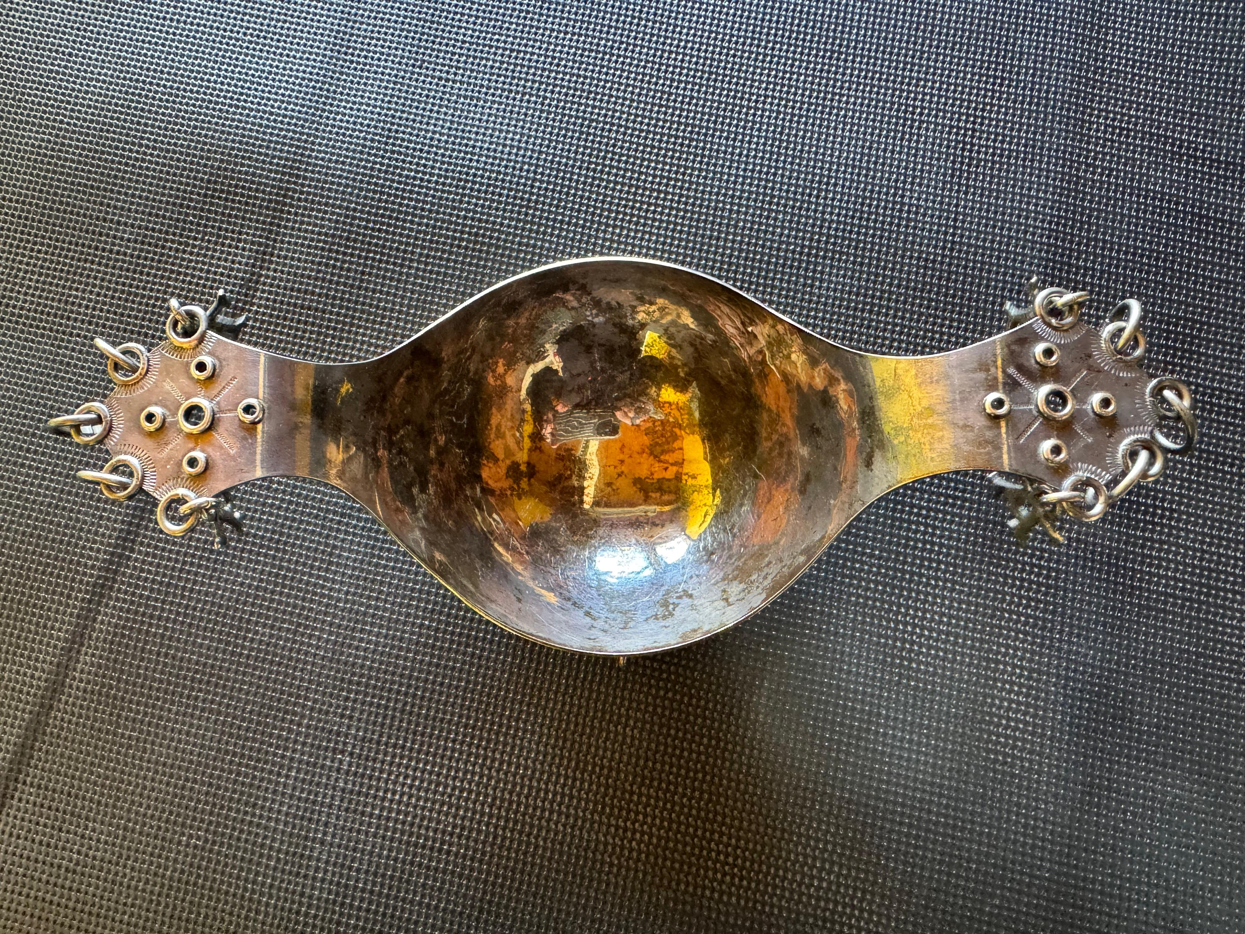 Ciotola d'argento - Kuksa artigianale di Kautokeino, Norvegia  Juhls Design in vendita 2