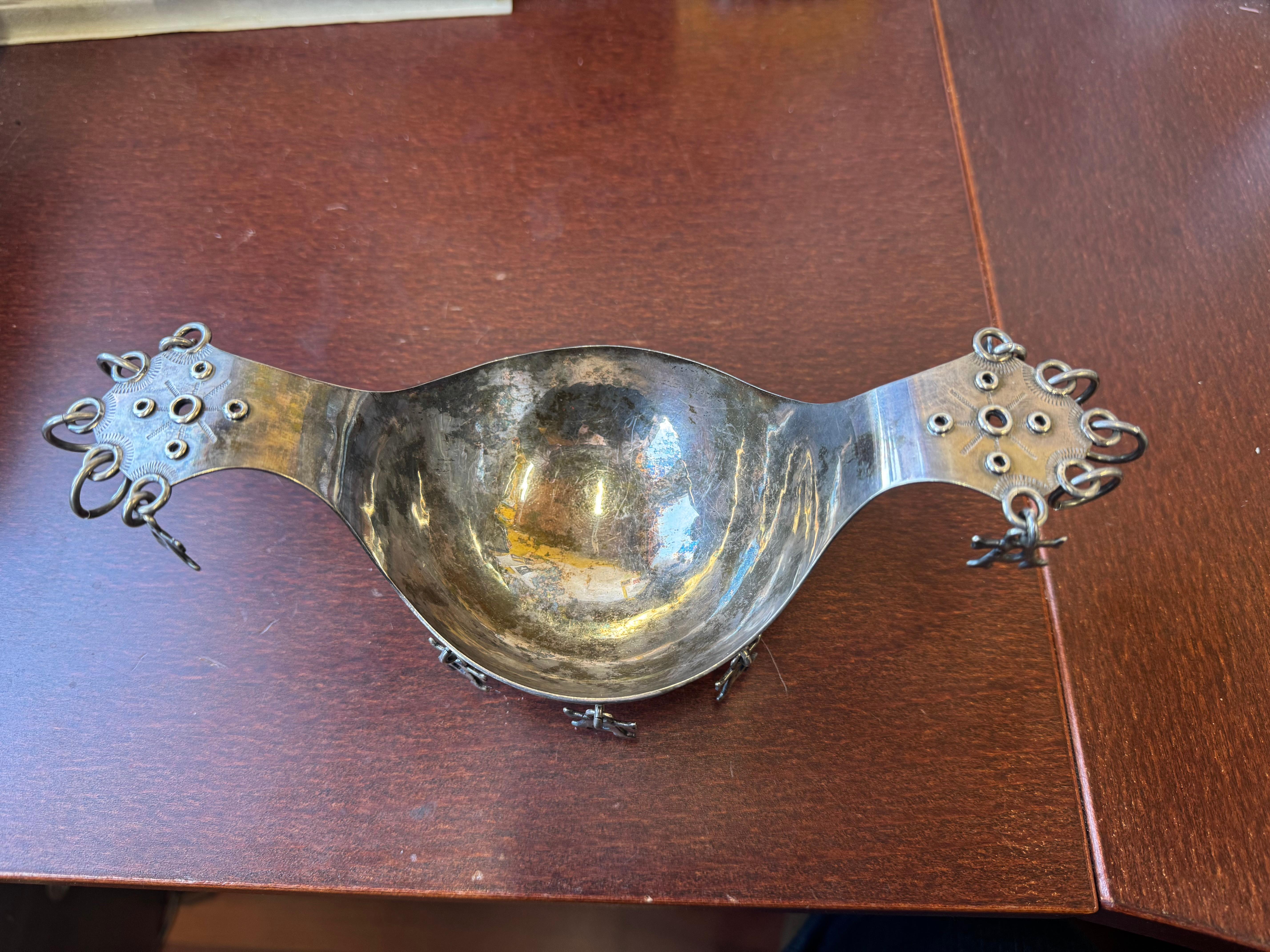 Ciotola d'argento - Kuksa artigianale di Kautokeino, Norvegia  Juhls Design in vendita 3