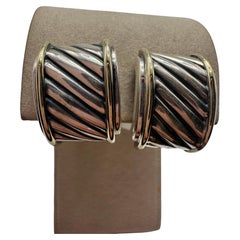 Silver earrings by David Yurman large
