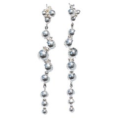 Silver Earrings by Georg Jensen, Moon Light Grapes