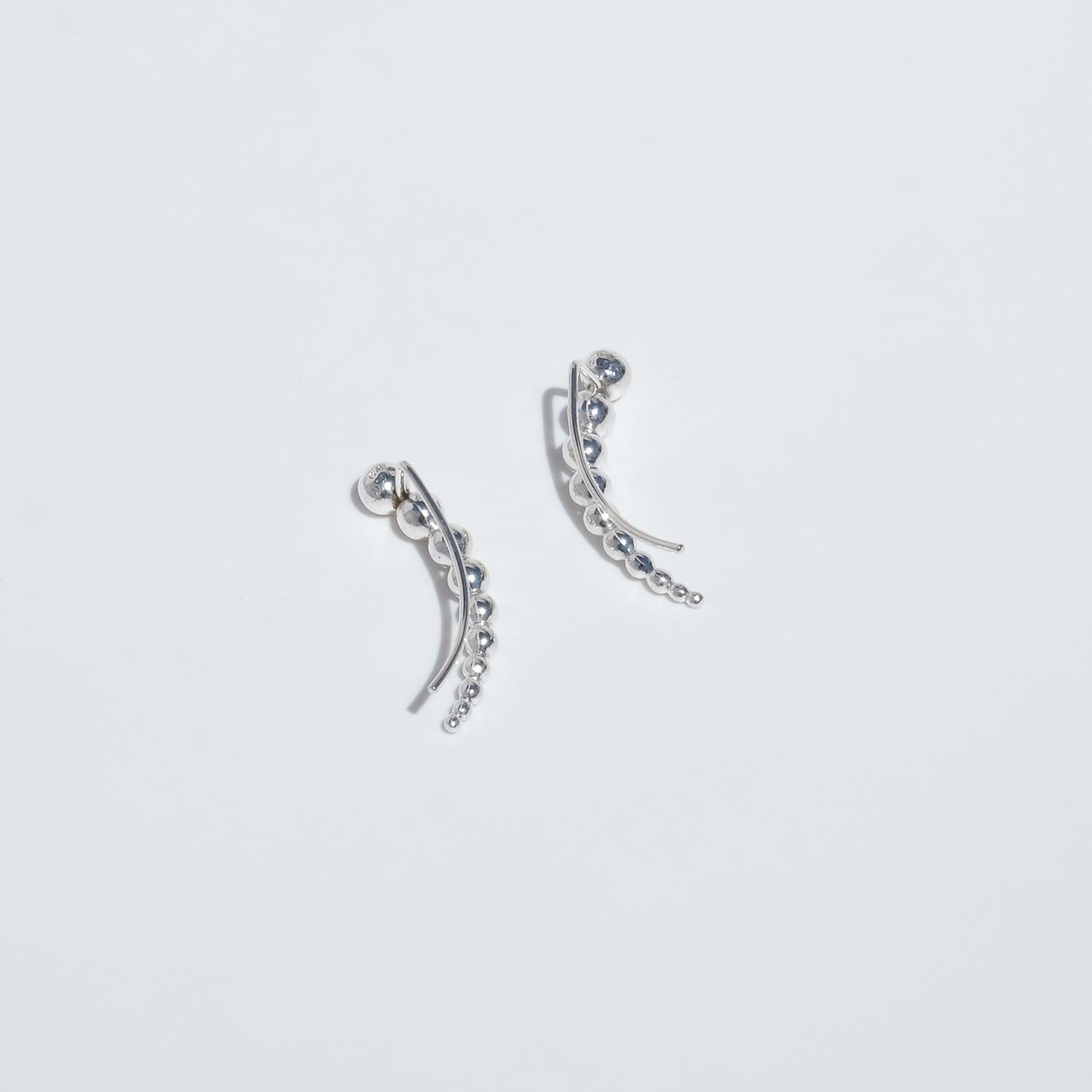 Silver Earrings “Moonlight Grapes” by Georg Jensen In Good Condition For Sale In Stockholm, SE