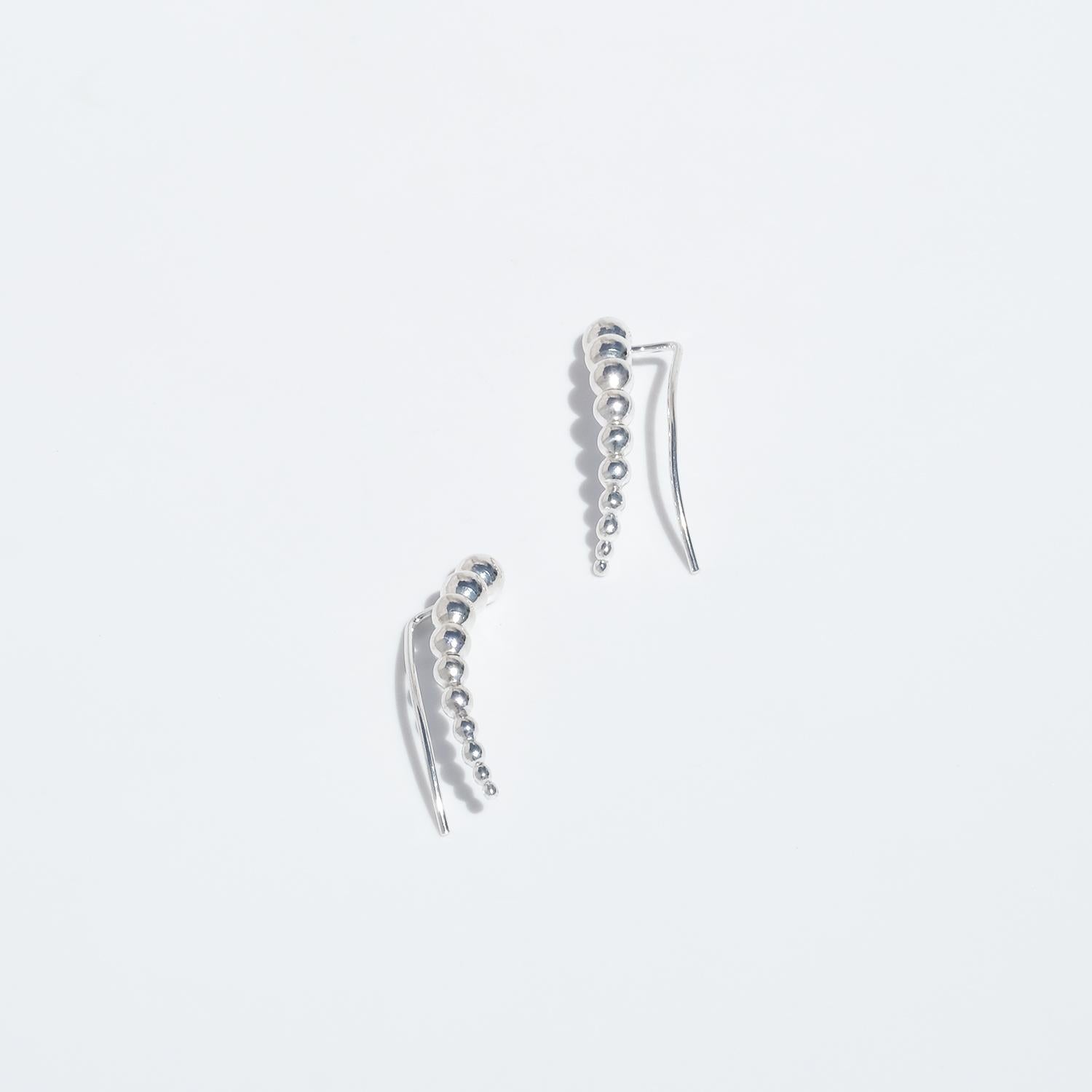 Silver Earrings “Moonlight Grapes” by Georg Jensen For Sale 1