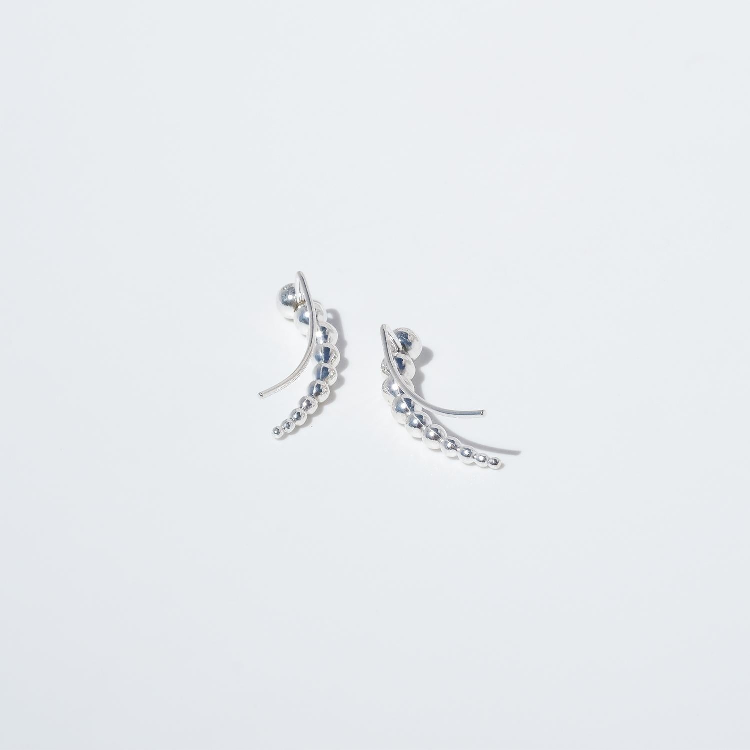 Silver Earrings “Moonlight Grapes” by Georg Jensen For Sale 2