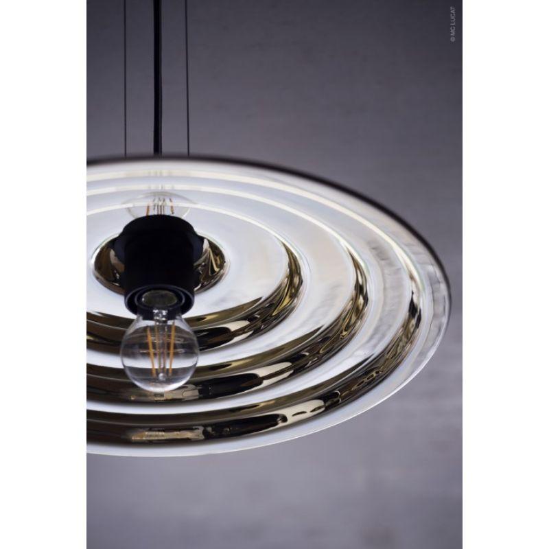 French Silver Echo Ceiling Light, Large by Radar For Sale