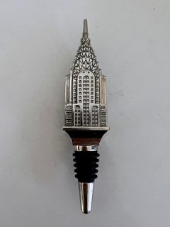 Silver Empire State Building Detail Bottle Stopper