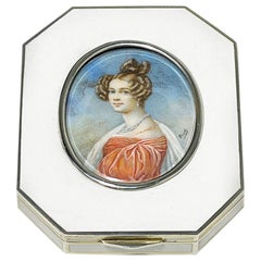 Caja de plata esmaltada de Rudolf Steiner, 1899, con una pintura en miniatura