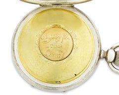 Silver Erotic Pocket Watch by Breguet & Fils