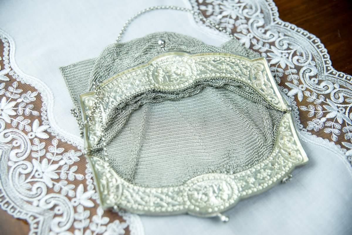 Silver, Evening Purse with a Change Purse, circa 1920 For Sale 5
