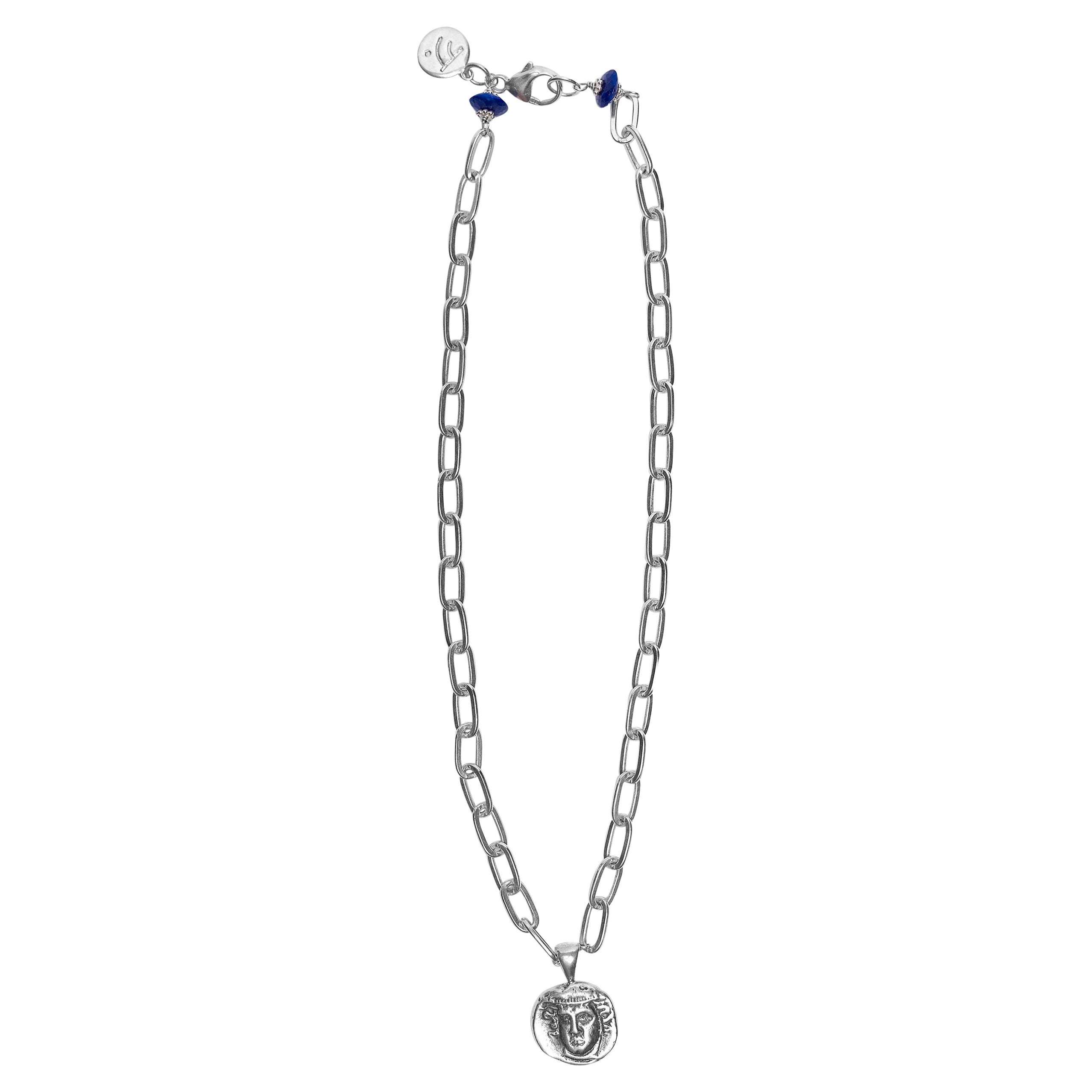 Silver Exhale Chain Necklace For Sale