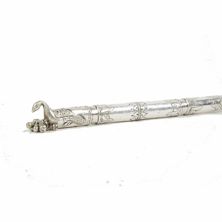 Silver Fan Holder, 19th Century For Sale at 1stDibs