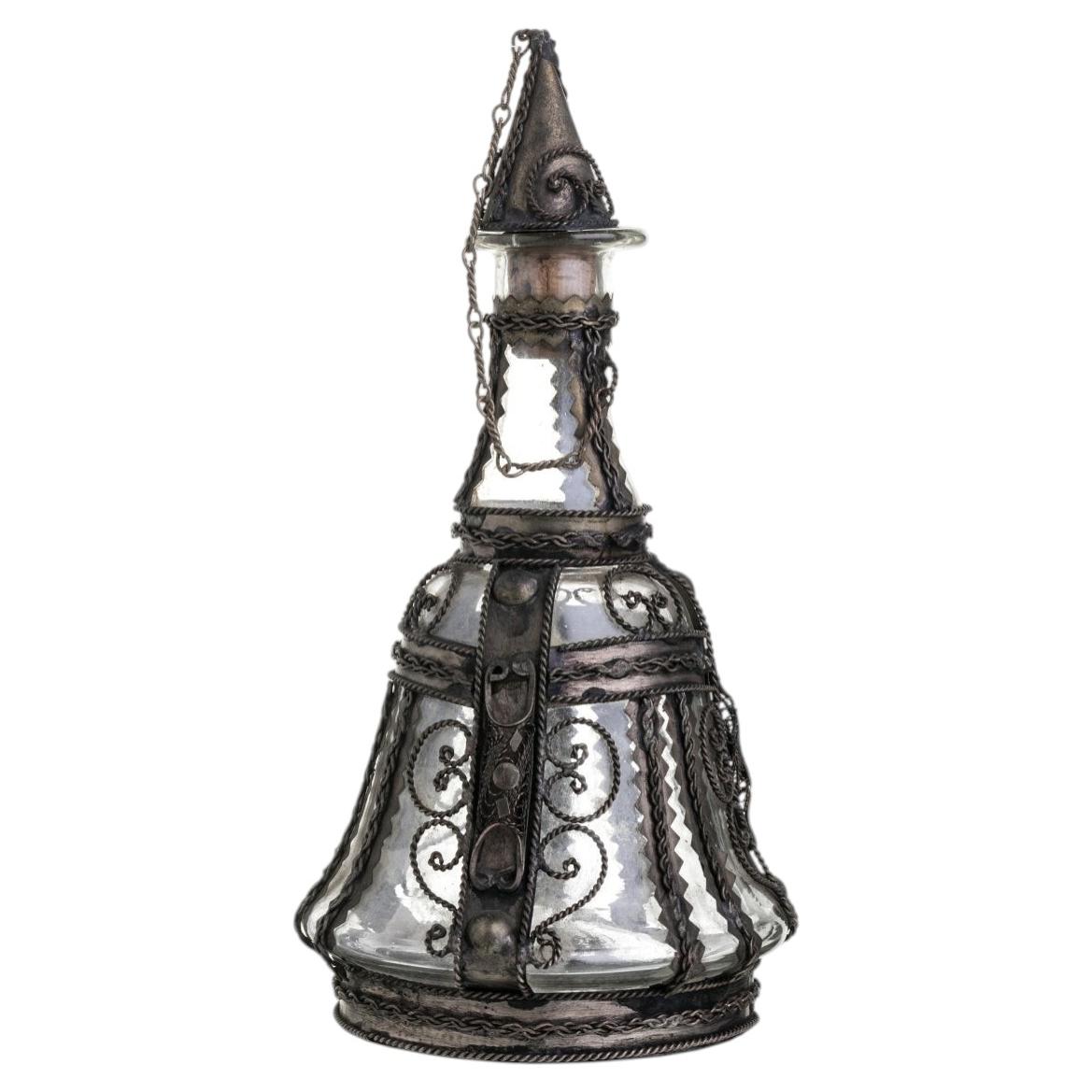 Silver Filigree Bottle - Handmade