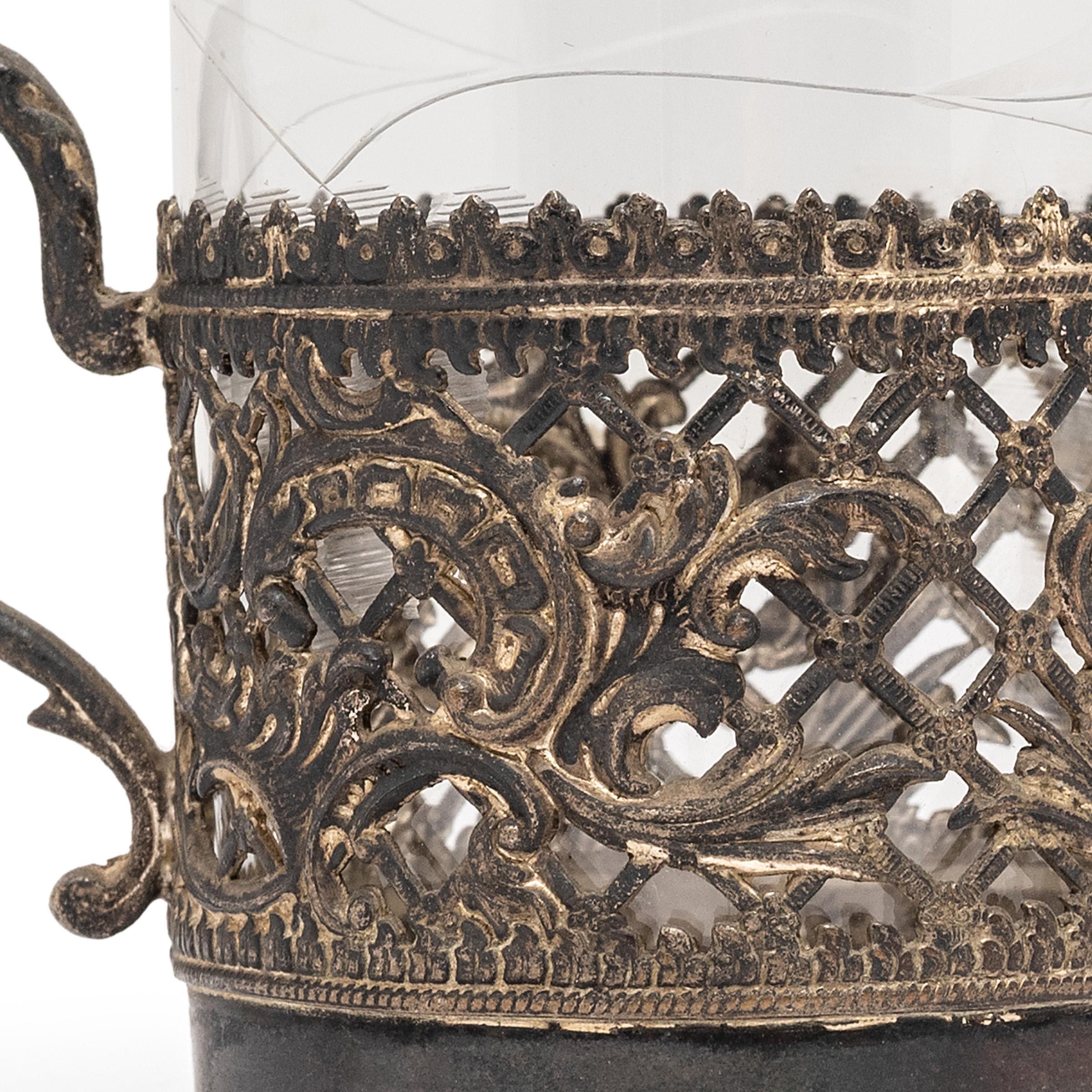 Silver Filigree European Drinking Cup In Good Condition For Sale In Chicago, IL