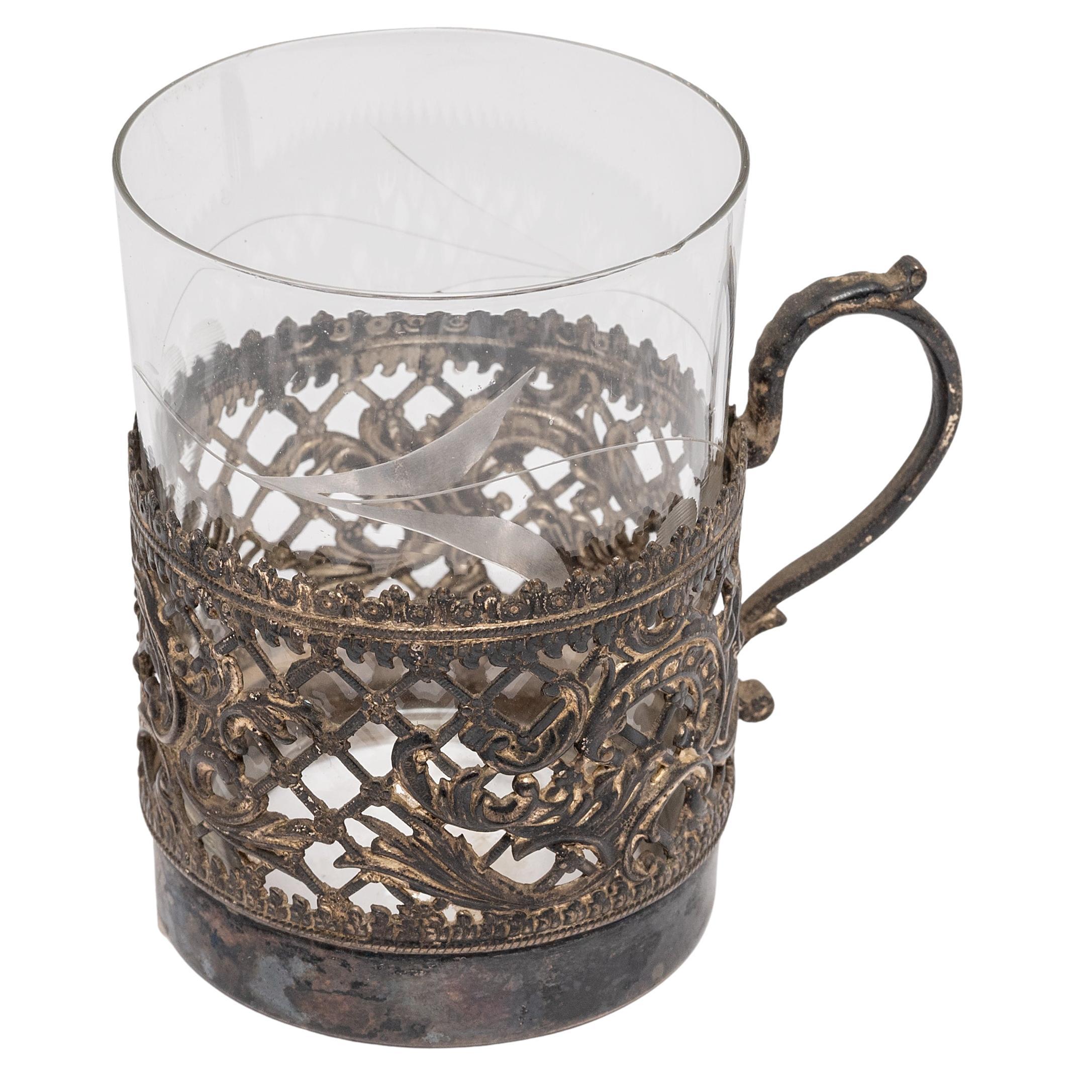 Silver Filigree European Drinking Cup For Sale